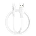 Silicónový kábel BWOO 3A X329L USB - Lightning 3A 1 m biely