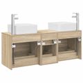 vidaXL Set kabinetov do kúpeľne 3 ks Dub sonoma 49,5 x 41 x 63 cm