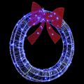 vidaXL Veniec 80 LED Modrá 92 x 92 x 9,5 cm Akryl