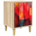 vidaXL Nočný stolík HEESCH Dub sonoma 36 x 33 x 50 cm Kompozitné drevo