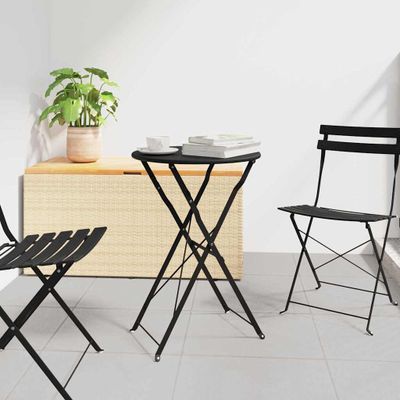 vidaXL Bistro stôl Antracit Ø 50 x 71 cm Práškovaná oceľ