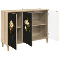 vidaXL Servírovacia skriňa BREMEN Sonoma 102 x 33 x 75 cm