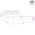 vidaXL LED úložná posteľ s matracom Ružová 180 x 200 cm Zamat