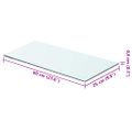 vidaXL Poličkový panel z priehľadného skla, 60x25 cm