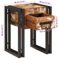 vidaXL Koncový stôl so zásuvkou 30 x 30 x 40 cm Masívne obnovené drevo