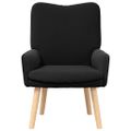 vidaXL kreslo Čierna 63 x 67 x 94 cm Tkanina z ovčej vlny a plywood