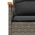 vidaXL Záhradná lavica s vankúšmi 116x62,5x74 cm sivá polyratanová