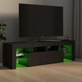 vidaXL TV skrinka s LED svetlami, sivá 140x36,5x40 cm