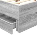 vidaXL Rám postele Sivý Sonoma 150 x 200 cm Inžinierske drevo