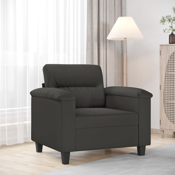 vidaXL Jednomiestna pohovka tmavosivá 60 cm mikrovláknová látka