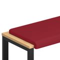 vidaXL Vankúš na lavičku Umelá koža Víno červené Hĺbka 35 cm