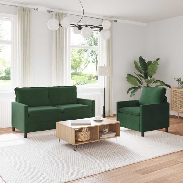 vidaXL Sada pohoviek 2 pcs Jungle Green Látka