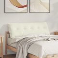 vidaXL Poduška na chrbát Krémová 140 x 50 cm Kordúrová tkanina