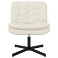 vidaXL Otočné relaxačné kreslo Krémová 63 x 75 x 76 cm Zamat