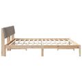 vidaXL Rám postele Hnedá a taupe 200 x 200 cm Borovicový masív