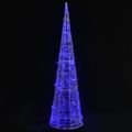 vidaXL Akrylové dekoratívne pyramídové LED svetlo kužeľ modré 90 cm