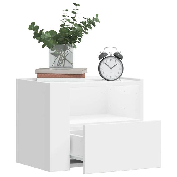 vidaXL Nástenné nočné stolíky 2 ks biele 45x30x35 cm