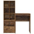 vidaXL Stôl Staré drevo 105,5 x 34 x 127 cm 2 ks