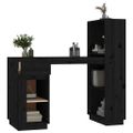 vidaXL Stolík čierny 110x53x117 cm masívne borovicové drevo