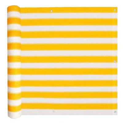 vidaXL Balkónová markíza z HDPE, 75x400 cm, žlto-biela