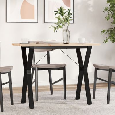 vidaXL Jedálenský stolík v tvare Y 100x50x75,5 cm borovica a oceľ