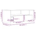 vidaXL Konferenčný stolík sivý dub sonoma 102x55x42cm kompozitné drevo