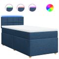 vidaXL Boxspring posteľ s matracom modrá 100x200 cm látka