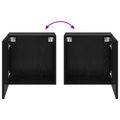 vidaXL TV nástenná skriňa 40,5x30x40cm Čierny dub Kompozitné drevo