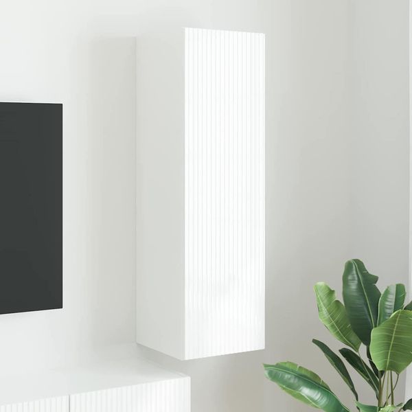 vidaXL TV nástenná skriňa Biela 30 x 31 x 100 cm Kompozitné drevo