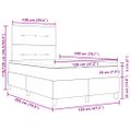 vidaXL Posteľ s pružinovým rámom Svetlosivá 120 x 200 cm Zamat