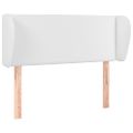 vidaXL Čelo postele so záhybmi biely 93x23x78/88 cm umelá koža