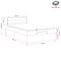 vidaXL Polohovací postel s matrací Sivohnedá 120 x 200 cm Látka