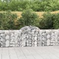 vidaXL Oblúkové gabionové koše 13ks 200x30x80/100cm pozinkované železo