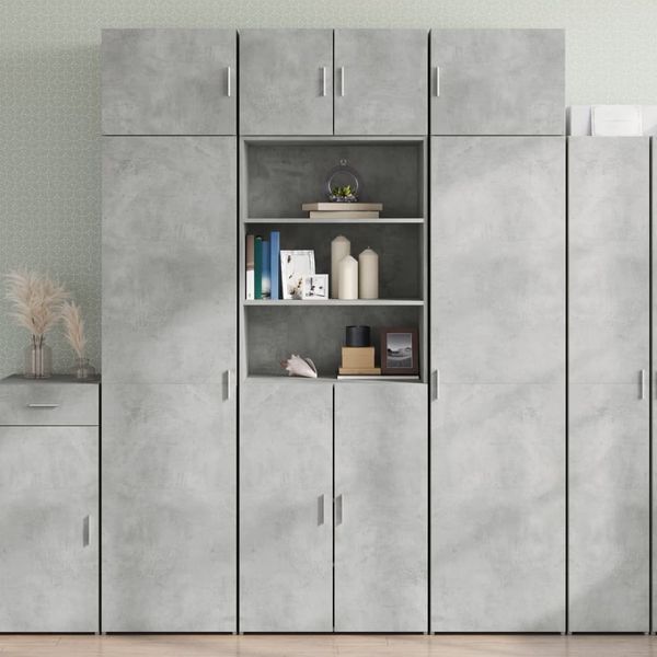 vidaXL Úložná skrinka betónovo sivá 70x42,5x225 cm kompozitné drevo