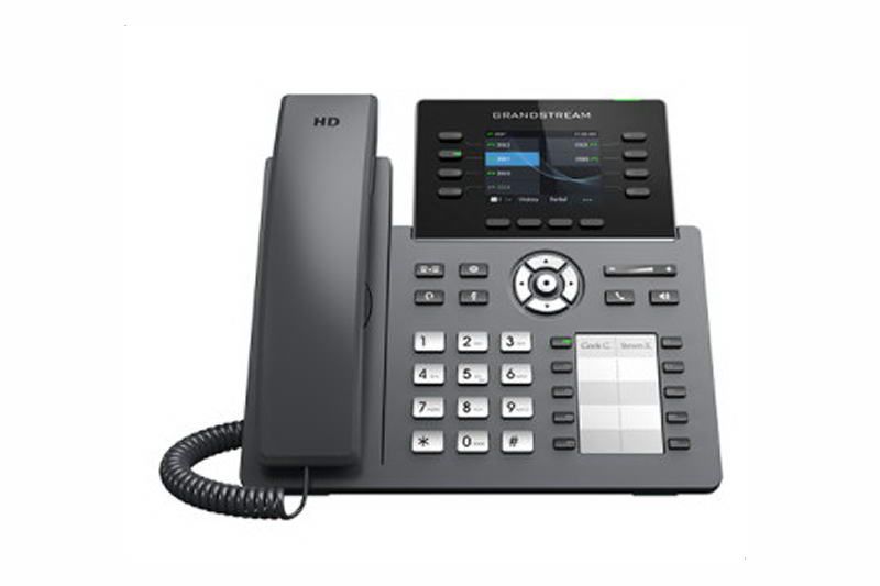 Grandstream GRP2634 SIP telefón, 2.8'' TFT bar. displej, 4 SIP účty, 10 pr. hr., 2x10/100Mb, WiFi, BT