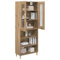 vidaXL Highboard Remeselný dub 69,5 x 34 x 180 cm