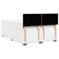 vidaXL Boxspring posteľ s matracom biely 140x190 cm umelá koža