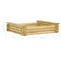 vidaXL Pieskovisko 120x120x27 cm impregnované borovicové drevo