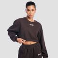 Dámska mikina Cropped Aura Tee Brown - GymBeam, veľkosť L