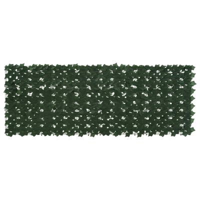 vidaXL Balkónový plôtik s listami Tmavozelená 200 x 75 cm