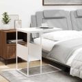 vidaXL Bočný stolík biely 55x36x59,5 cm spracované drevo