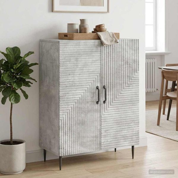 vidaXL Servírovacia skriňa Betónovo sivá 66 x 34,5 x 89,5 cm