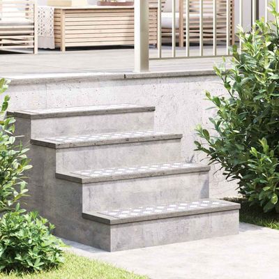 vidaXL Schodový rošt Obdĺžnikový 4 pcs Strieborná 70 x 20 cm Hliník