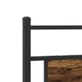 vidaXL Kovový posteľný rám bez matraca dymový dub 200x200 cm