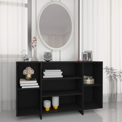 vidaXL Komoda čierna 120x30x75 cm drevotrieska