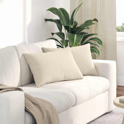 vidaXL Vankúše na pohovku 2 pcs Béžová 60 x 40 cm látka