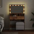 vidaXL Toaletný stolík Staré drevo 80 x 41 x 134,5 cm Kompozitné drevo