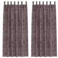vidaXL Sametové závesy 2 ks Hnedá 245 x 140 cm Zamat