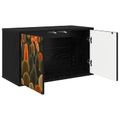 vidaXL Nástenný TV kabinet ZAANDAM 69 x 33 x 40 cm Čierny dub