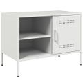 vidaXL TV skrinky 2 ks biele 68x39x50,5 cm oceľ